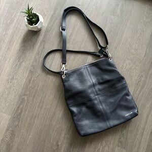 Voylan Italian Leather Dark Navy Women's Purse with Interchangeable Straps